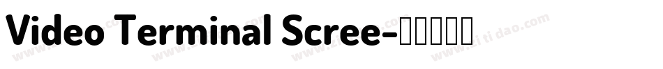 Video Terminal Scree字体转换